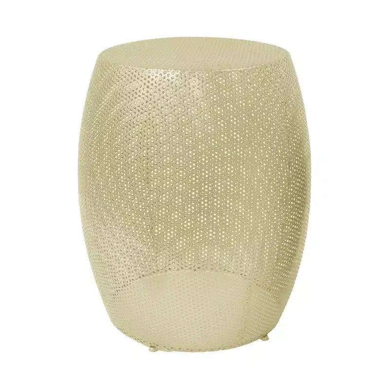 GDFStudio Emory, ensemble de 2 tables d'appoint rondes creuses modernes en métal, or