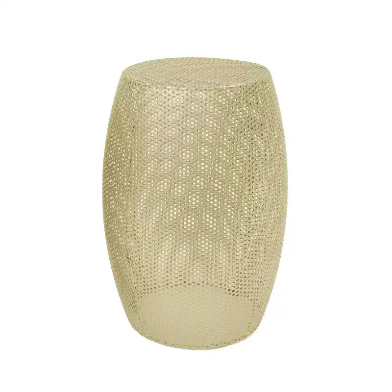 GDFStudio Emory, ensemble de 2 tables d'appoint rondes creuses modernes en métal, or