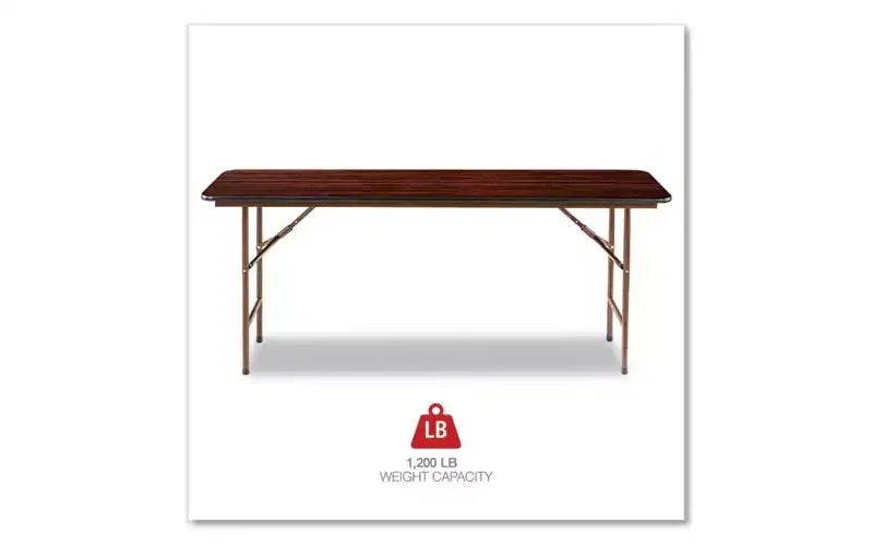 Table pliante en bois Alera, rectangulaire, 71,88 l x 17,75 P x 29,13 H, Acajou