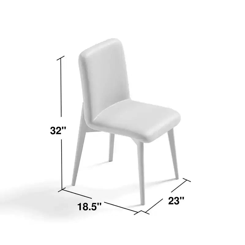 Pexfix Chaises de salle à manger capitonnées en fausse fourrure blanche - Lot de 2