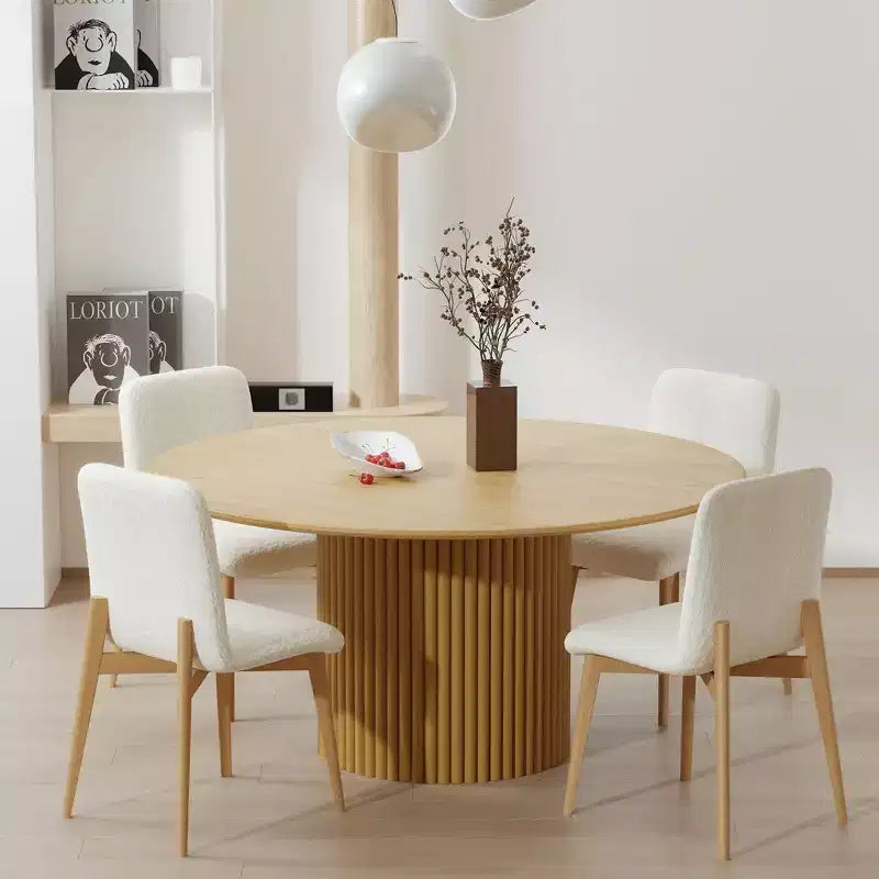 Pexfix Chaises de salle à manger capitonnées en fausse fourrure blanche - Lot de 2