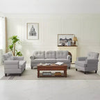 HYLEORY Ensemble de canapé 3 pièces en chenille pour salon avec canapé 3 places, causeuse 2 places, fauteuil simple, canapé rembourré pour salon, bureau