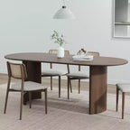PexFix Haiden Table à manger ovale 67x33.5, bois massif, tables de cuisine