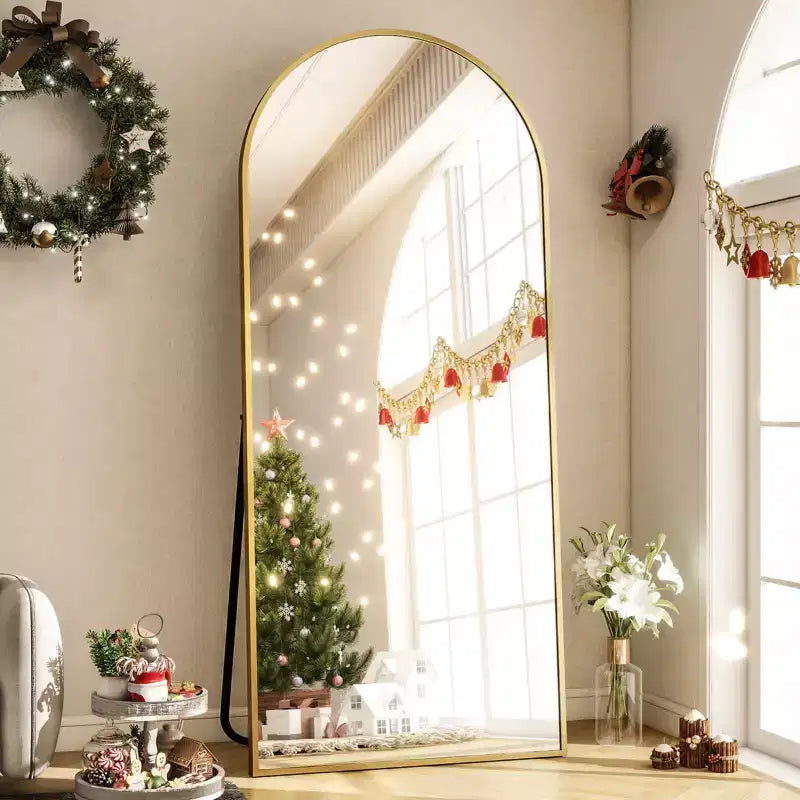 BEAUTYPEAK 65x24 Miroir sur pied Miroir arqué pleine longueur Miroirs muraux