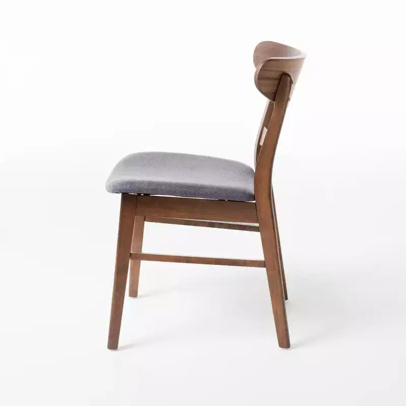 Ensemble de salle à manger 7 pièces en tissu Isador Mid Century Modern de GDFStudio en hévéa