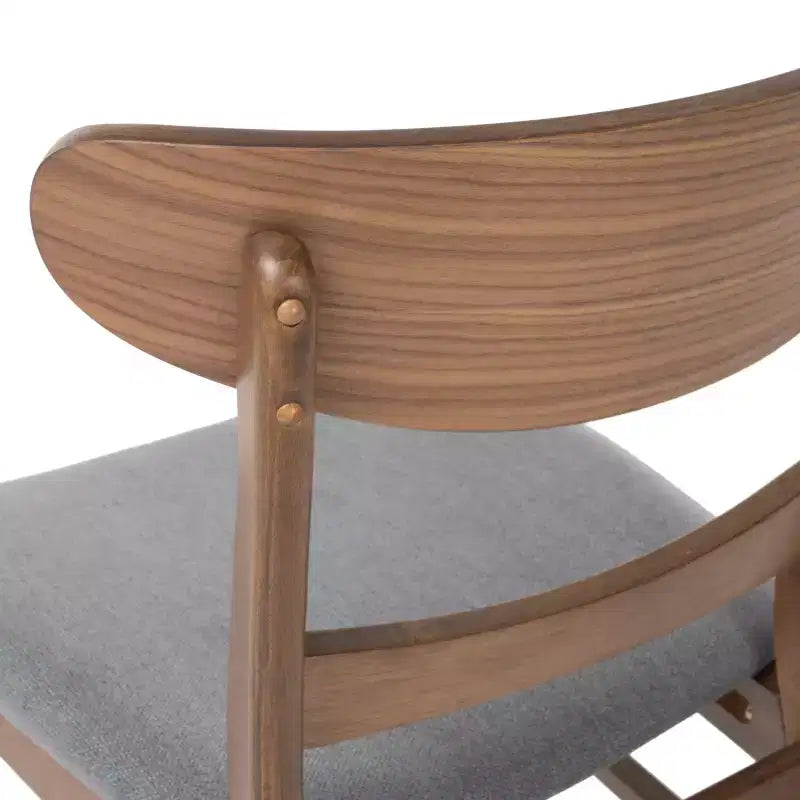 Ensemble de salle à manger 7 pièces en tissu Isador Mid Century Modern de GDFStudio en hévéa