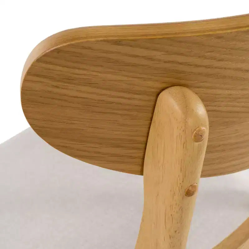 Ensemble de salle à manger 7 pièces en tissu Isador Mid Century Modern de GDFStudio en hévéa