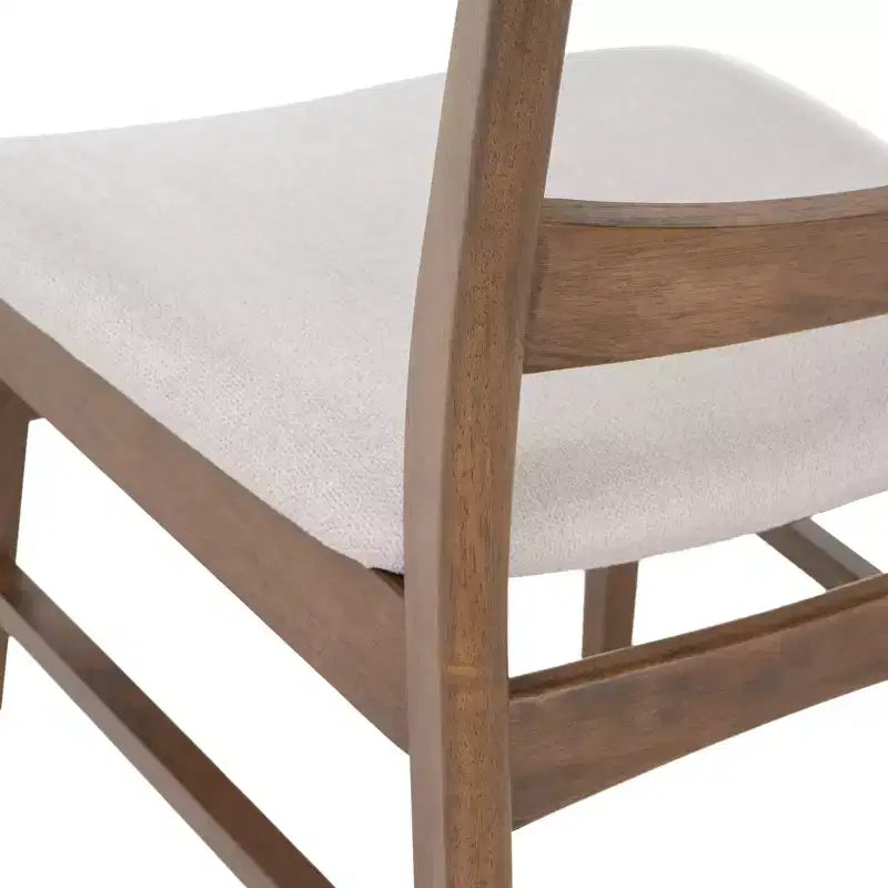 Ensemble de salle à manger 7 pièces en tissu Isador Mid Century Modern de GDFStudio en hévéa