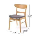 Ensemble de salle à manger 7 pièces en tissu Isador Mid Century Modern de GDFStudio en hévéa