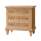 Table d'appoint Emilio 3 tiroirs avec prises intégrées | ART OF LIVING DESIGNS