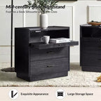 Table d'appoint Alcide avec port USB et lumière LED | ART OF LIVING DESIGNS-NOIR