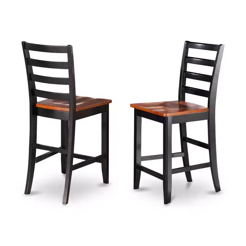Tabourets de bar à hauteur de comptoir HomeStock - Dossier échelle
