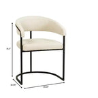 Lot de 4 chaises de salle à manger avec accoudoirs LeisureMod Aero Modern Curve Back, revêtement en cuir, assise confortable avec support rembourré pour salles à manger et cuisines