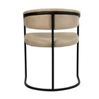 Lot de 4 chaises de salle à manger avec accoudoirs LeisureMod Aero Modern Curve Back, revêtement en cuir, assise confortable avec support rembourré pour salles à manger et cuisines