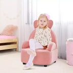Costway Canapé pour enfants Fauteuil pour tout-petits avec structure en bois robuste Tissu en peluche