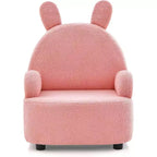 Costway Canapé pour enfants Fauteuil pour tout-petits avec structure en bois robuste Tissu en peluche