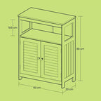 Meuble bas blanc élégant – Montage facile, construction robuste en MDF
