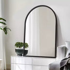 Miroir mural PexFix Classic Arch encadré de bois massif, miroir de vanité