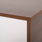 Meuble TV en bois GDFStudio Zapara 47,25 po avec 2 armoires, noyer et blanc