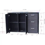 Kings Brand Furniture - Buffet de rangement pour cuisine, salle à manger, entrée, chêne chocolat