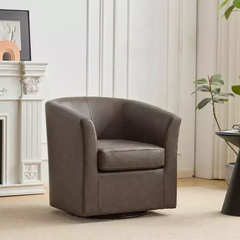Fauteuil pivotant contemporain Christopher Knight Home Jackson en similicuir