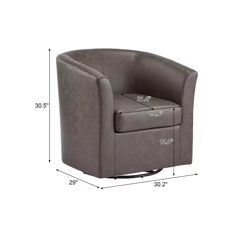 Fauteuil pivotant contemporain Christopher Knight Home Jackson en similicuir