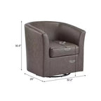 Fauteuil pivotant contemporain Christopher Knight Home Jackson en similicuir