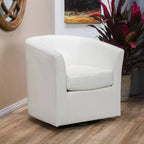 Fauteuil pivotant contemporain Christopher Knight Home Jackson en similicuir