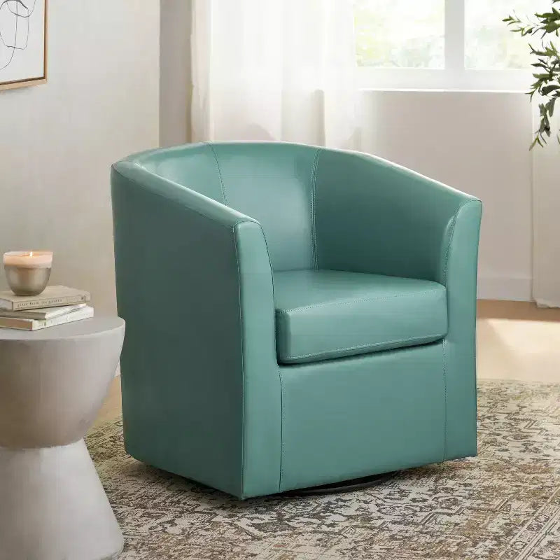 Fauteuil pivotant contemporain Christopher Knight Home Jackson en similicuir