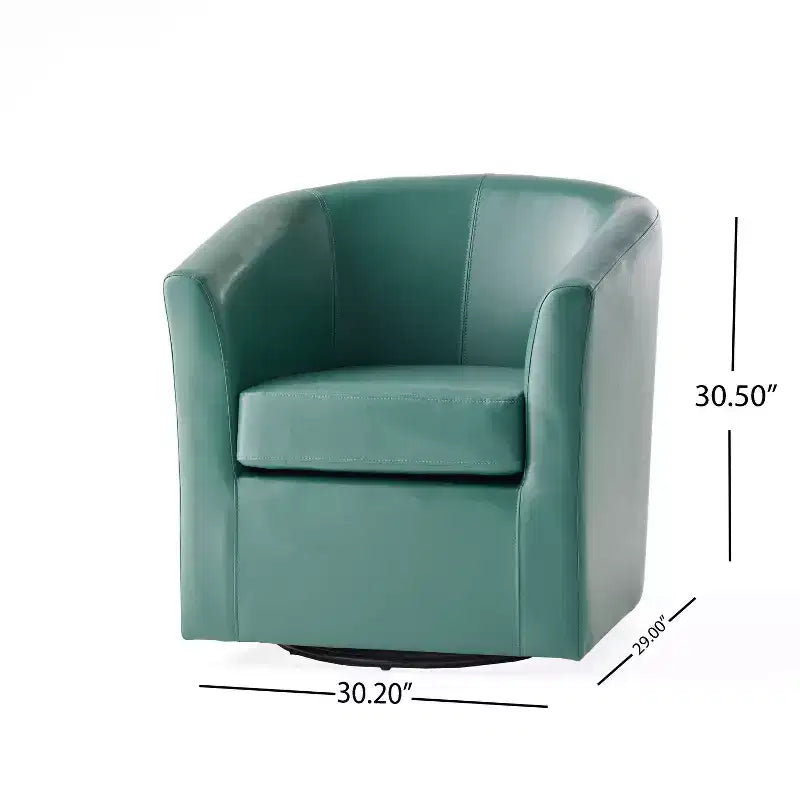 Fauteuil pivotant contemporain Christopher Knight Home Jackson en similicuir
