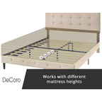 Cadre de lit plateforme en bois rembourré DeCoro Cambridge