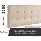 Cadre de lit plateforme en bois rembourré DeCoro Cambridge