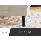 Cadre de lit plateforme en bois rembourré DeCoro Cambridge