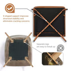 Yaheetech Lot de 2 Fauteuils d'Appoint Modernes capitonnés avec Support Lombaire, Marron Rétro