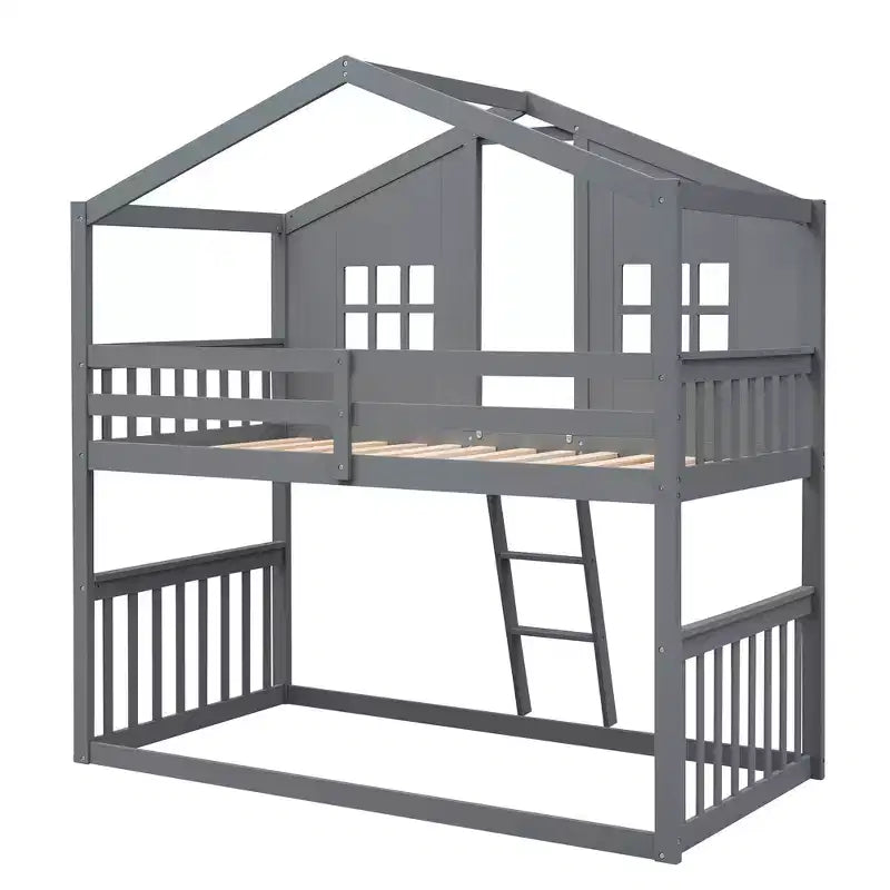 Lit superposé maison Whisen Twin sur Twin avec échelle
