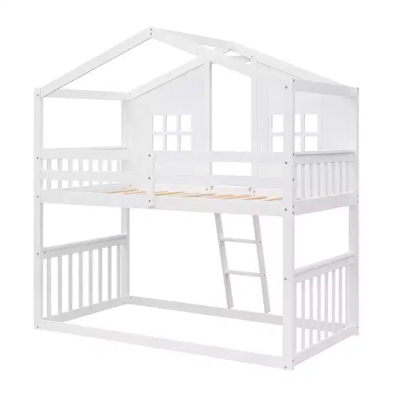 Lit superposé maison Whisen Twin sur Twin avec échelle