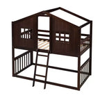 Lit superposé maison Whisen Twin sur Twin avec échelle