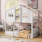 Lit superposé maison Whisen Twin sur Twin avec échelle