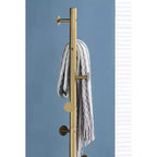 Portemanteau autoportant Kings Brand Furniture en métal avec 8 crochets pour l'entrée, pour suspendre vêtements, chapeaux, sacs (doré)