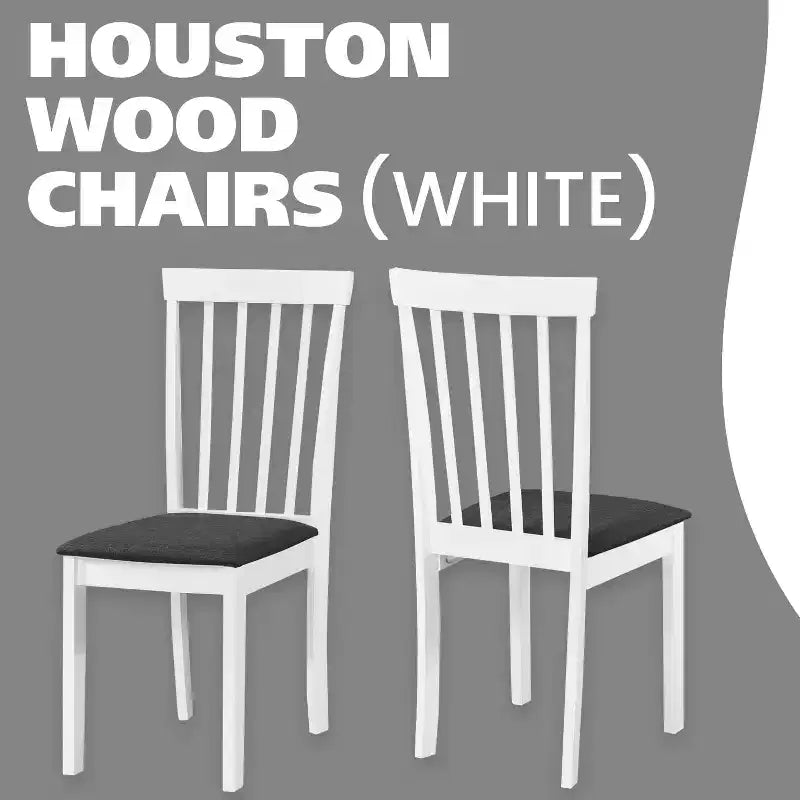 Kings Brand Furniture - Lot de 4 chaises de salle à manger en bois - Chaises d'appoint rembourrées modernes sans accoudoirs pour salle à manger et cuisine