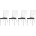 Kings Brand Furniture - Lot de 4 chaises de salle à manger en bois - Chaises d'appoint rembourrées modernes sans accoudoirs pour salle à manger et cuisine