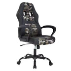 BestMassage Chaise de jeu Chaise de bureau avec soutien lombaire Hauteur réglable Cuir PU Chaise de direction pour femmes, hommes et adultes