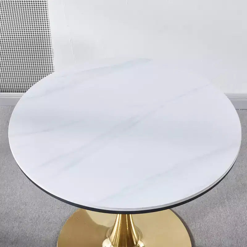 Table à manger Tulip spéciale avec plateau en marbre, construction en MDF, pour cuisine ou bureau de direction