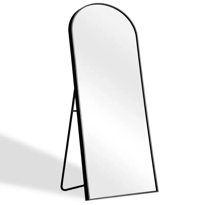 Miroir pleine longueur 71 x 32 doté d'une arche à angle droit et d'un cadre fin en alliage d'aluminium