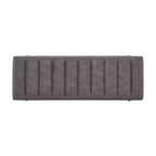 Christopher Knight Home Brimley, repose-pieds ottoman moderne de 55 W en similicuir capitonné avec base dorée