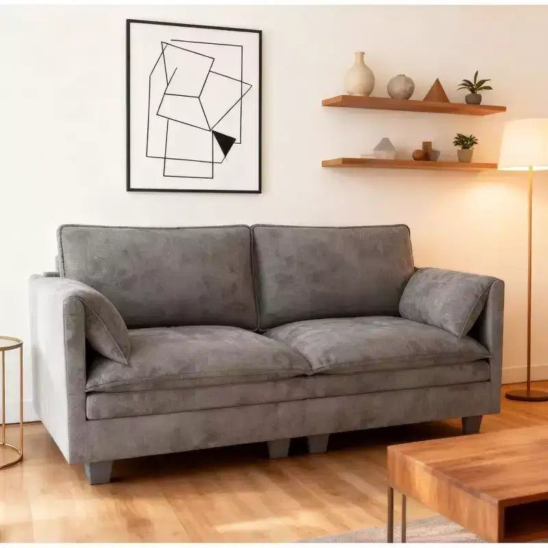 Christopher Knight Home Meroy Canapé Causeuse Moderne du Milieu du Siècle 74,27'' avec Poche Latérale