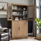 PexFix Armoire d'appoint en bois 31x31x16 avec étagère réglable Armoire de rangement Naturel