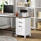 HOMCOM Meuble de Rangement 3 Tiroirs, Classeur pour Dossiers Suspendus A4/Lettre, Support d'Imprimante Rustique avec Rangement pour Bureau à Domicile