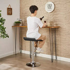 VECELO Lot de 2 tabourets de bar, tabourets de bar de comptoir avec barre pivotante et hauteur réglable, tabourets de bar pour cuisine/bar/salle à manger/salon