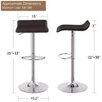 VECELO Lot de 2 tabourets de bar, tabourets de bar de comptoir avec barre pivotante et hauteur réglable, tabourets de bar pour cuisine/bar/salle à manger/salon